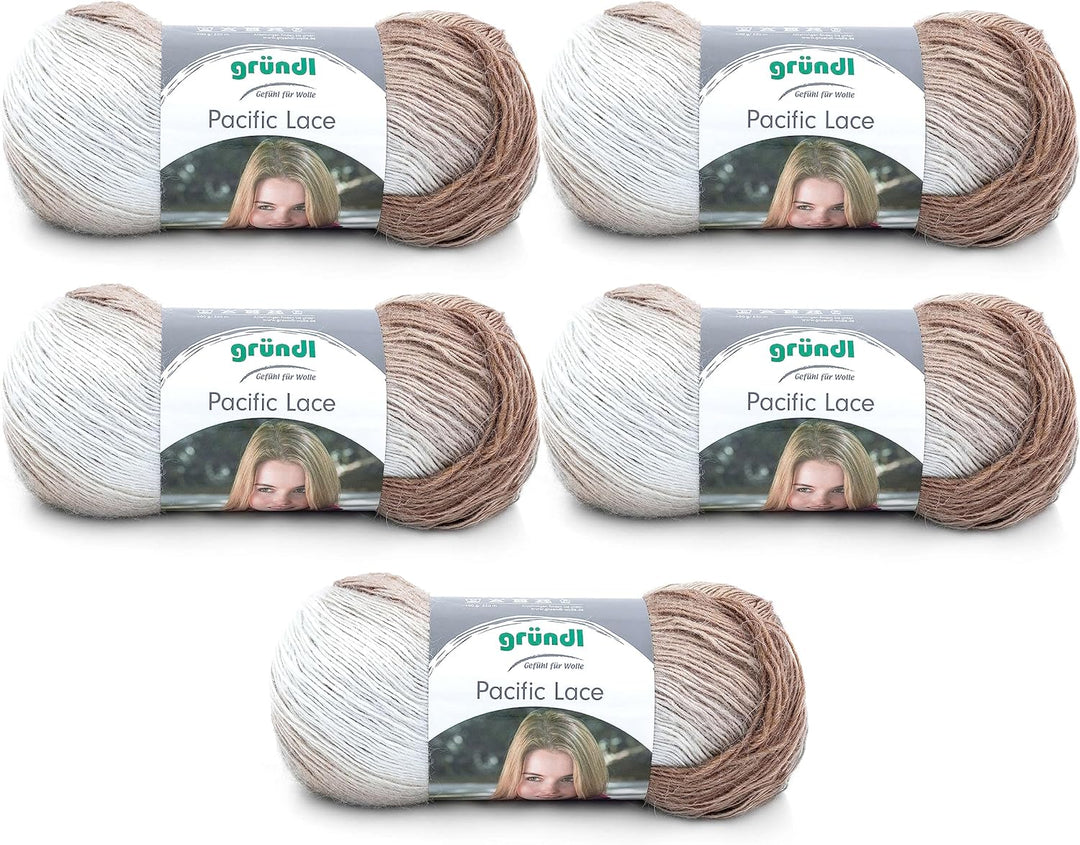 Gründl Pacific Lace (Farbverlaufsgarn mit wollartigem Charakter aus 80 % Polyacryl, 10 % Wolle, 10 %