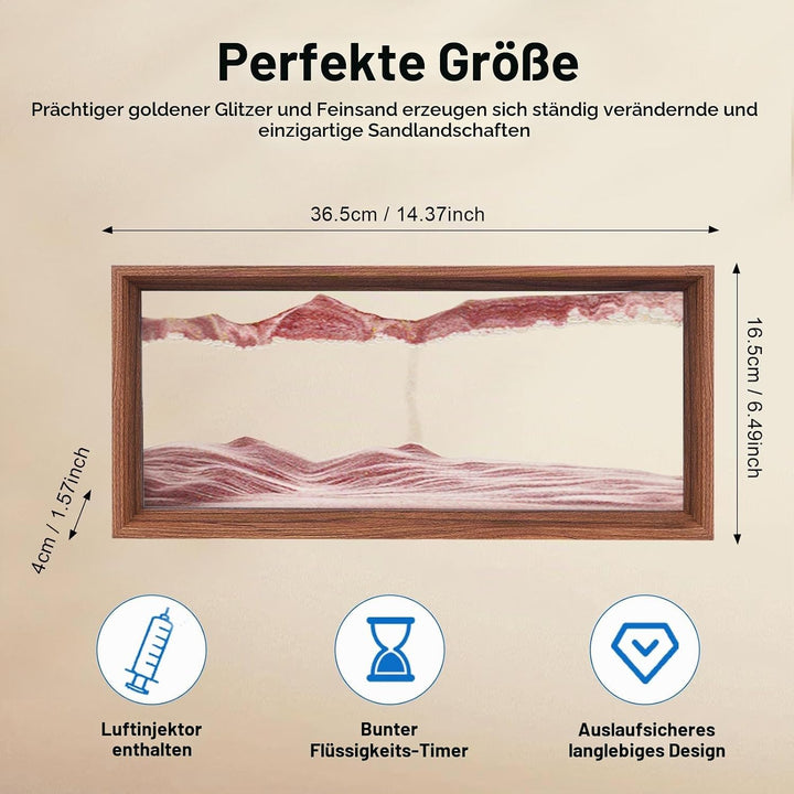 AzureLeap Sandbilder zum Drehen 3D Sandscape die Sandkunst in Tiefsee Fliessende Sandmalerei Sandbil