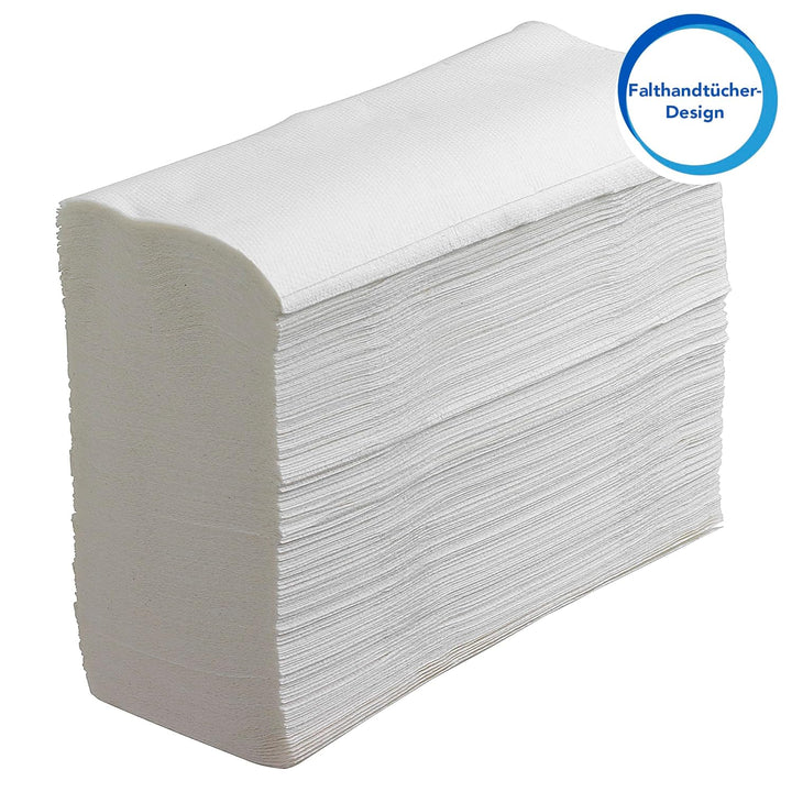 Scott Multifold Handtücher 3749 – gefaltete Papierhandtücher – 16 Packungen x 250 weisse Papierhandt