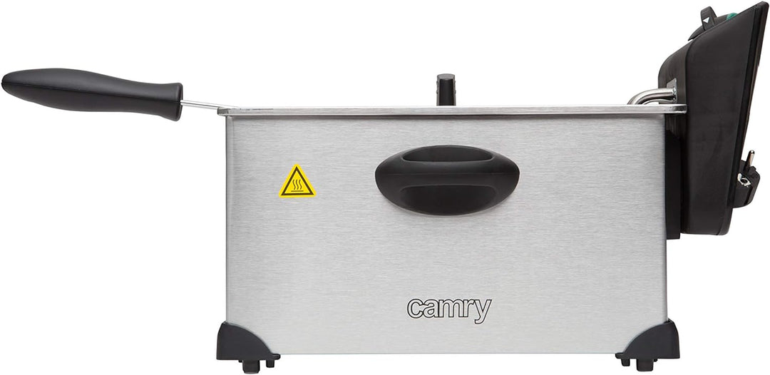 Adler CR4909 Camry CR 4909 Elektrische Fritteuse, kompakt, 3 Liter, abnehmbarer Behälter, waschbar,
