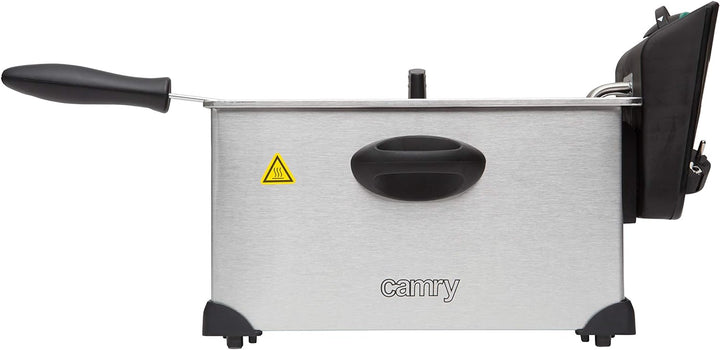 Adler CR4909 Camry CR 4909 Elektrische Fritteuse, kompakt, 3 Liter, abnehmbarer Behälter, waschbar,