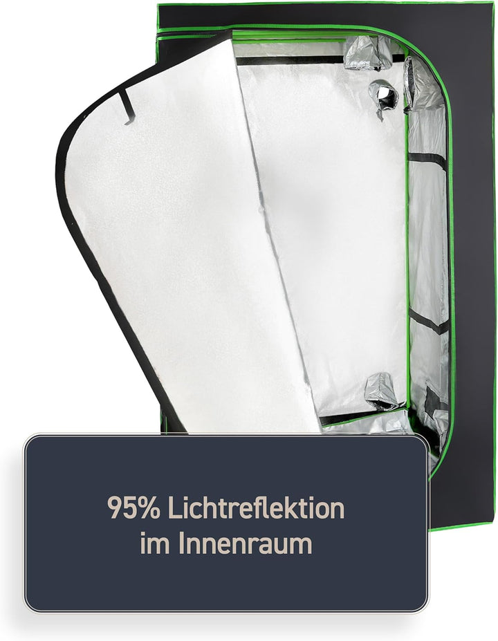 Rapid Teck® Grow Zelt (60 x 60 x 120 cm) Home Grow Tent | Indoor Growzelt | schwarz grün | Growroom