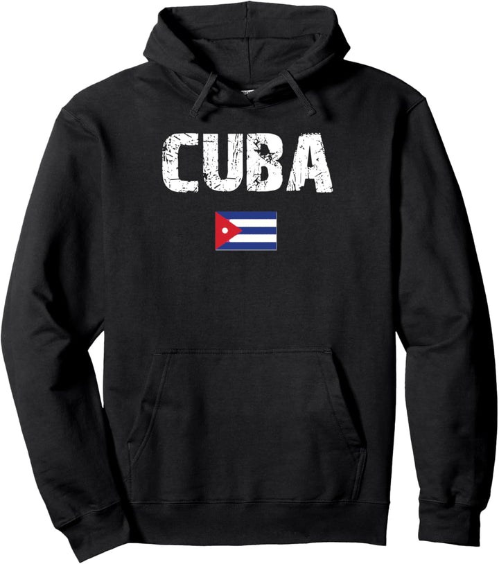 Cuba Cuban Flag Pullover Hoodie