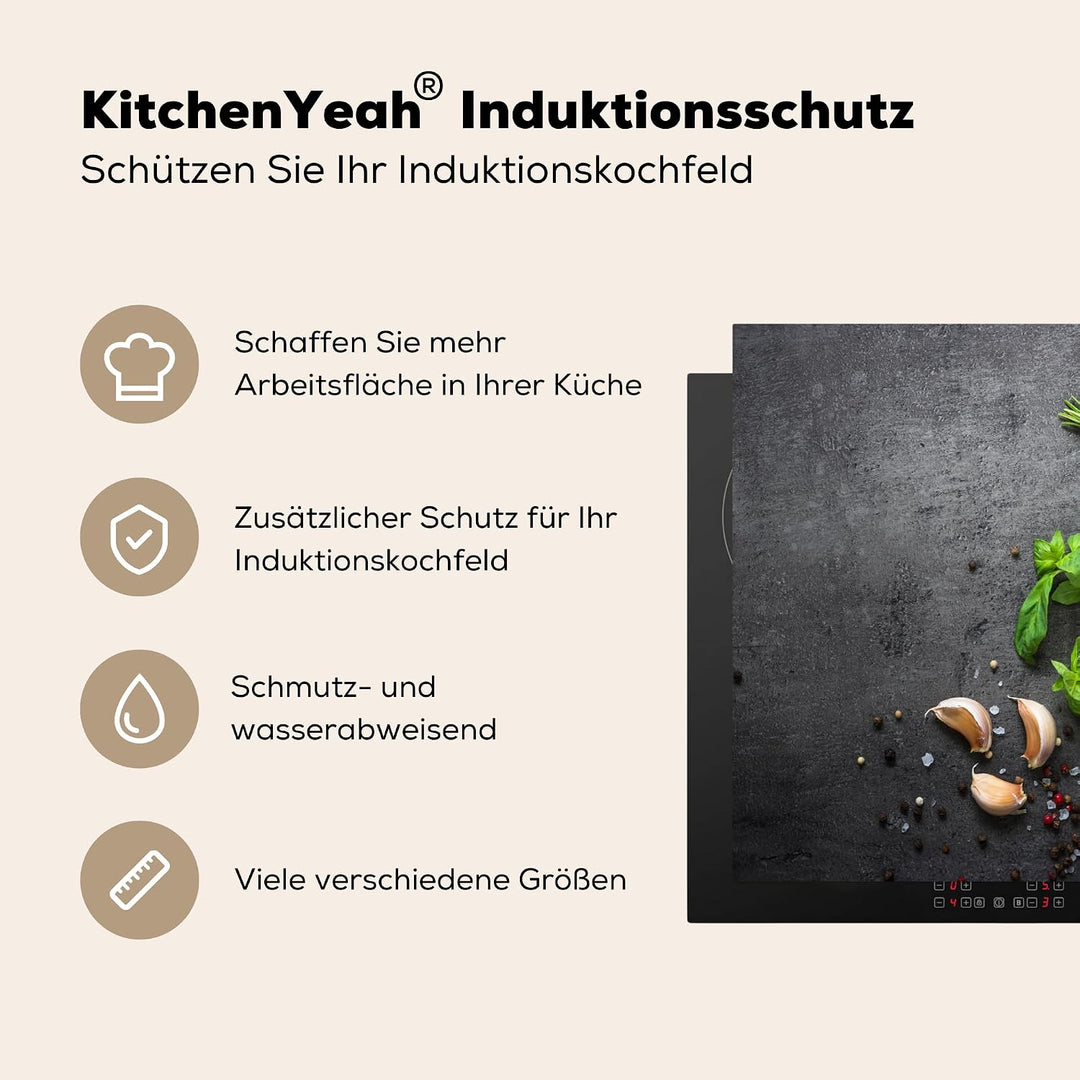 KitchenYeah© Herdabdeckplatte Einteilig Ceranfeld Abdeckplatte für Induktionsschutz Ceranfeldabdecku