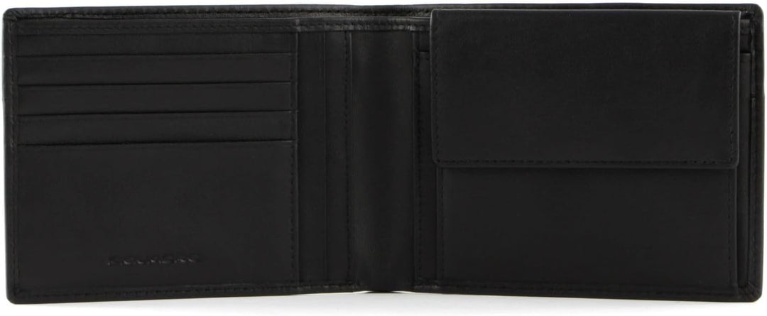 Piquadro Urban Börse mit Münzfach 13 cm Black