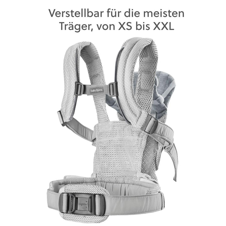 BABYBJÖRN Babytrage Harmony, 3D-Netzstoff, Silber 3D-Netzstoff Silber, 3D-Netzstoff Silber