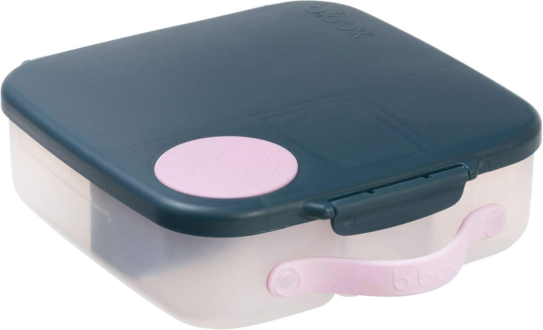 b.box Lunchbox mit Unterteilung für Kinder, Silikon, mit verstellbaren Trennwänden, Indigo Rose, Ind