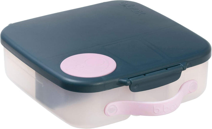 b.box Lunchbox mit Unterteilung für Kinder, Silikon, mit verstellbaren Trennwänden, Indigo Rose, Ind