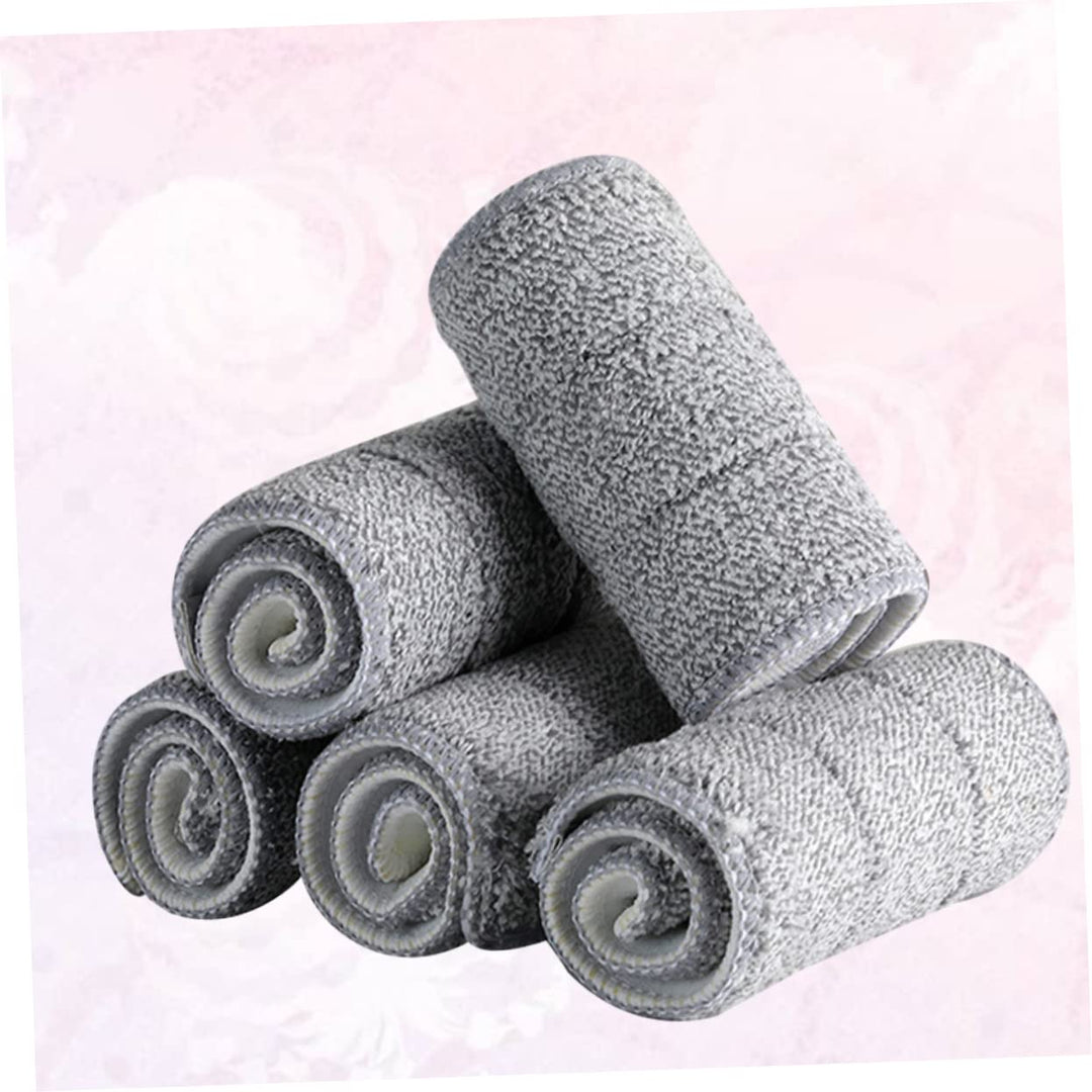 Healvian 5 Stück Packung Ersatz Wischmopp Kopftücher aus Faser für Mop Effektives Schmutzsammeln und
