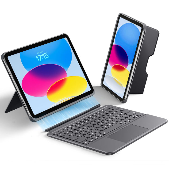 Vobafe Hülle mit Touch Tastatur für iPad A16 11. Generation 2025/10. Generation (11/10.9 Zoll), Magn