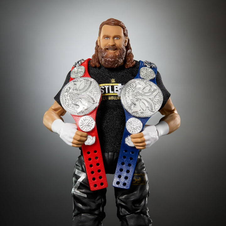 Mattel WWE Ultimate Edition Actionfigur & Zubehör, 15,2 cm Sami Zayn Sammelset mit austauschbaren Kö