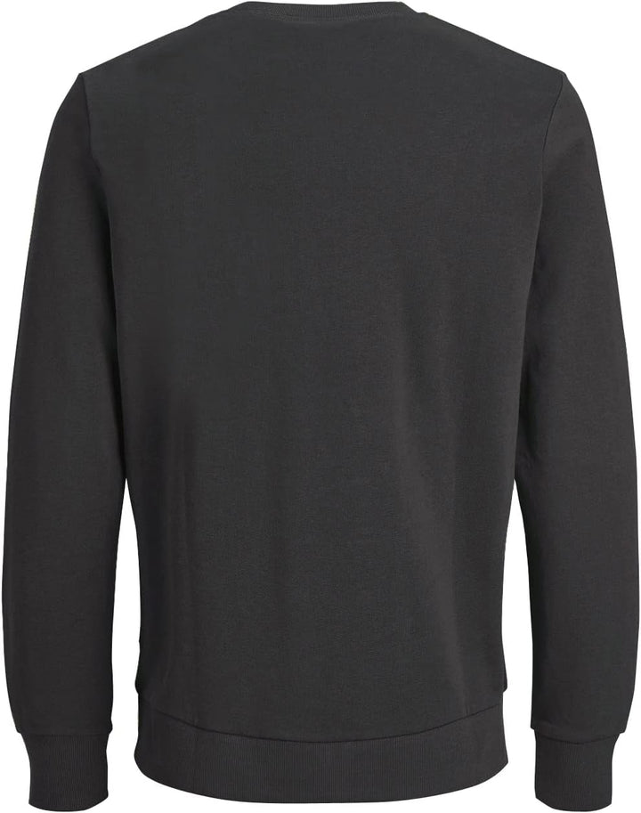 JACK & JONES Male Sweatshirt Klassisches S Grau (Raven/Reg Fit), S Grau (Raven/Reg Fit)