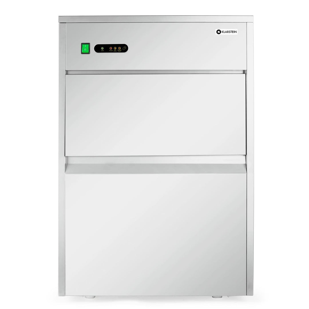 Klarstein Powericer Profi-Eiswürfelmaschine - Eiswürfelbereiter, Ice Maker, LED, geschmacksneutrale