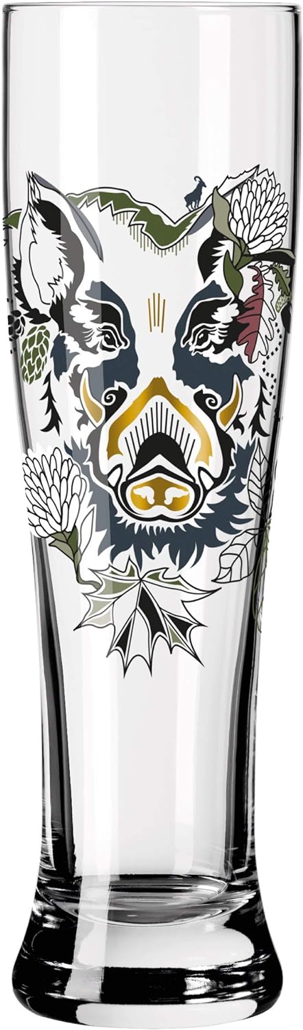 Ritzenhoff 3481004 Weizenbierglas 500 ml – 2er Set – Serie Brauchzeit Set Nr. 4 – 2 Stück mit mehrfa