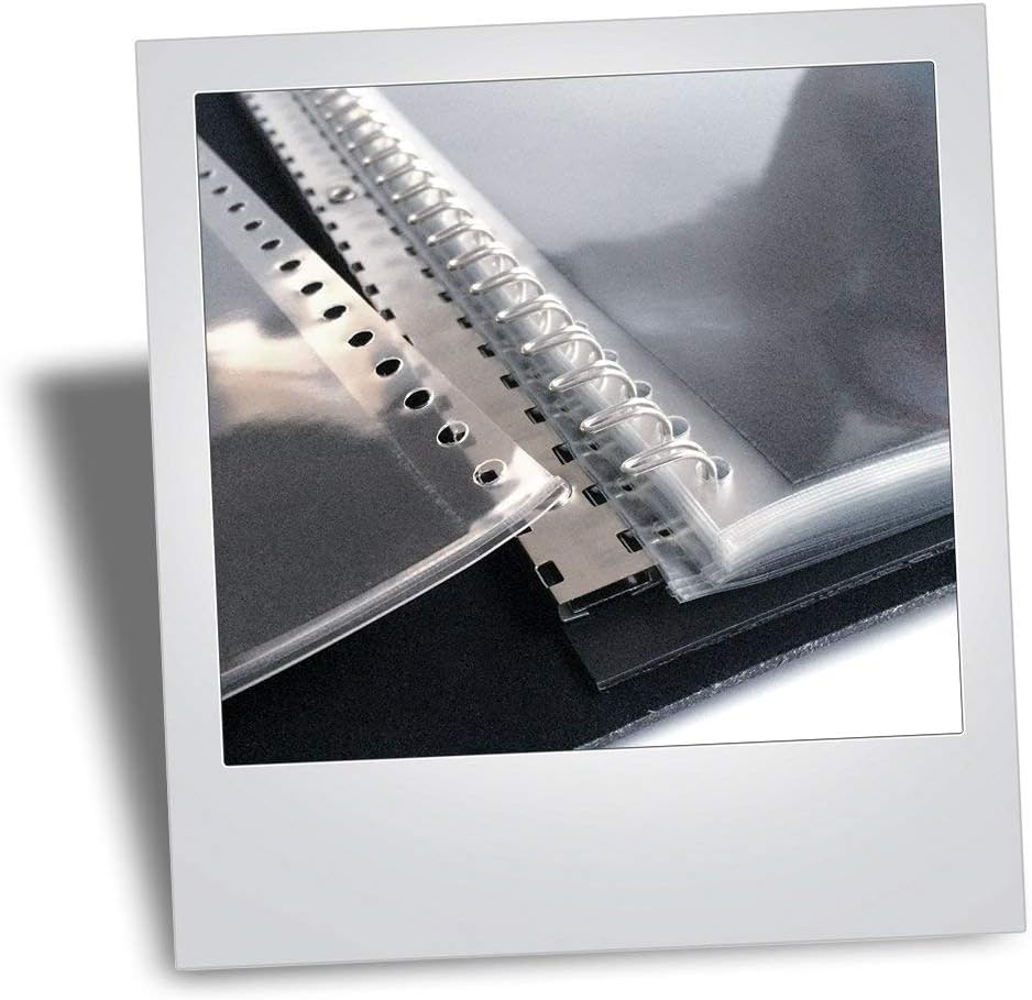PRAT Pampa - Spiralalbum (A4+) - 24x32cm - mit 20 austauschbaren Crystal Laser Hüllen - Schwarz