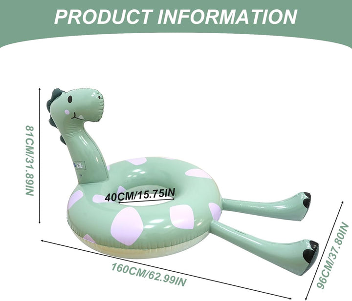 Dinosaurier-Poolschwimmer, 160 x 96 x 81 cm, PVC, weicher Komfort, aufblasbarer Bräunungspool, stark