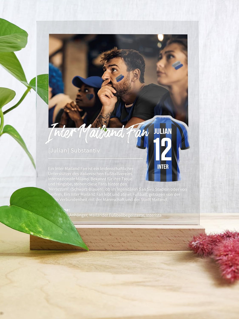 Inter Geschenk personalisiert - Acryl Geschenk - Definition: Inter Fan - Inter Fanartikel, Inter Fan