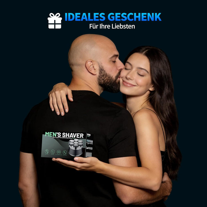 Glatzen Rasierer Herren 7D, Wiederaufladbarer Elektrischer Kopfrasierer mit Magnetischem Scherkopf,