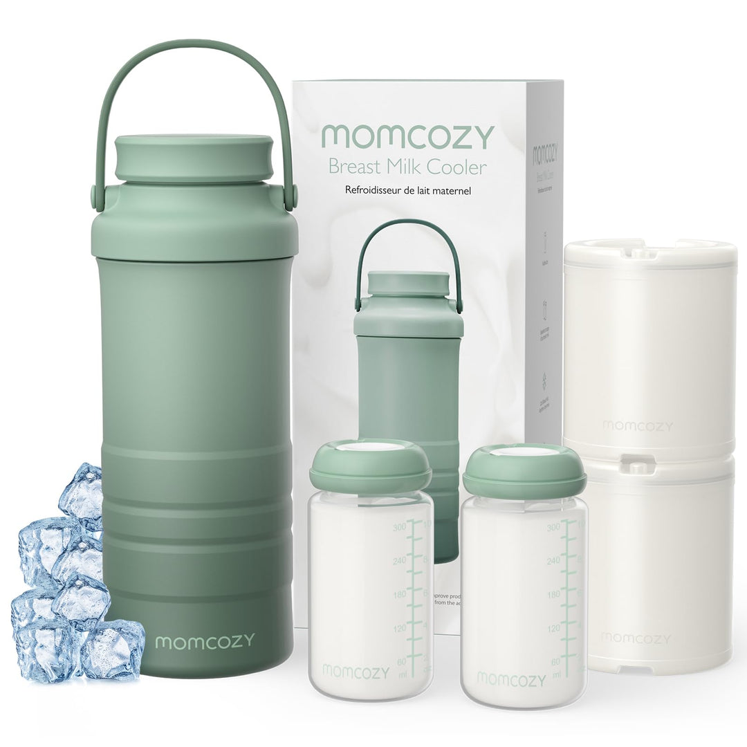 Momcozy Tragbarer Muttermilchkühler für draussen (628 ml), 360°- langzeitige Gesamtkühlung, grosser