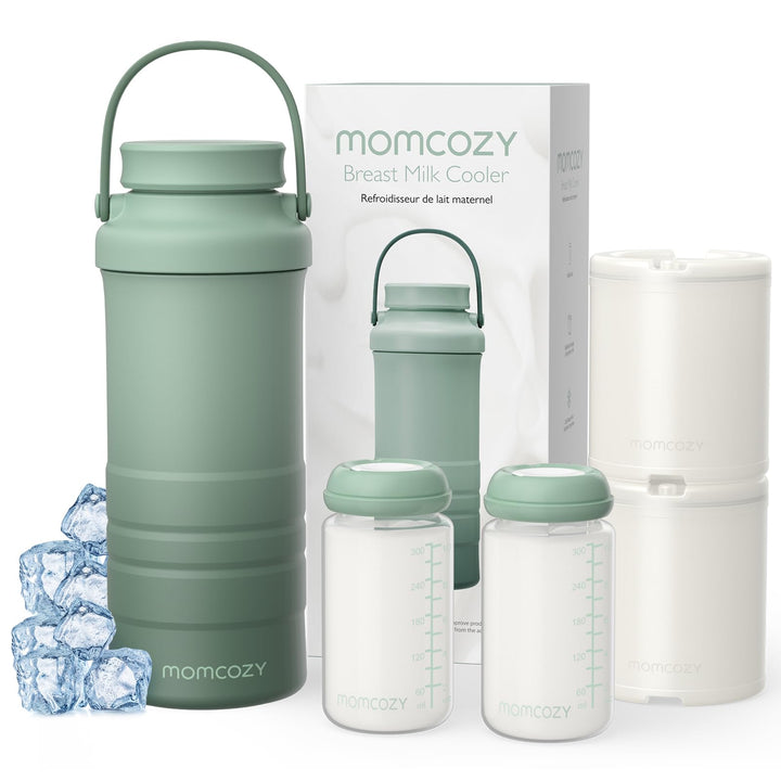 Momcozy Tragbarer Muttermilchkühler für draussen (628 ml), 360°- langzeitige Gesamtkühlung, grosser