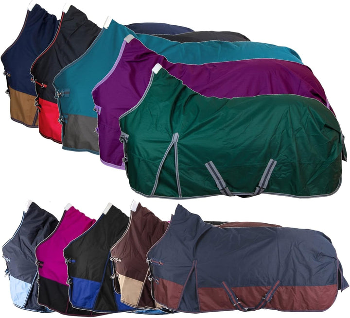 RL24 - Weidedecke High Neck Polarfleece 600D BASICLINE Marine/Kastanie 85cm Marine/Kastanie (Altes M