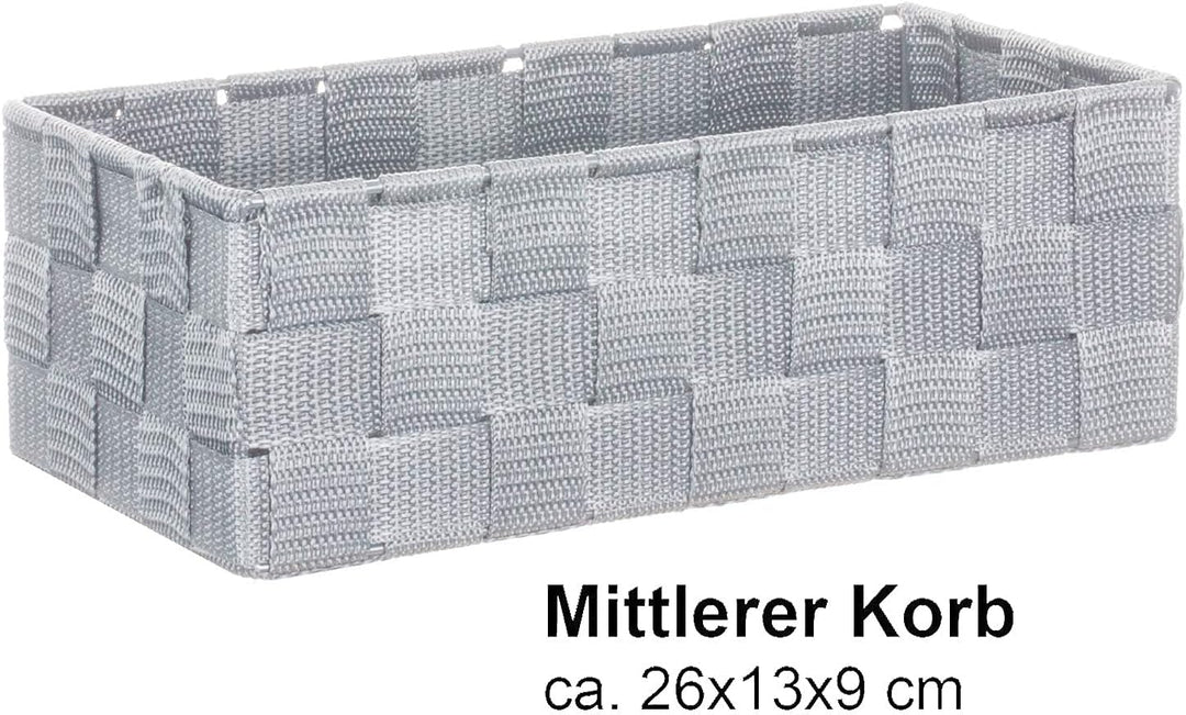 Brandsseller 4er Set Aufbewahrungsboxen - 28x28x10 cm, 26x13x9 cm, 13x13x9 cm (2x) – eckige Regalkör