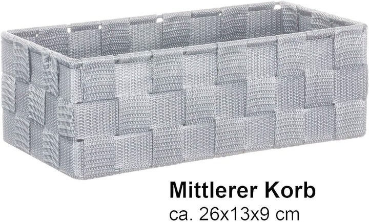 Brandsseller 4er Set Aufbewahrungsboxen - 28x28x10 cm, 26x13x9 cm, 13x13x9 cm (2x) – eckige Regalkör