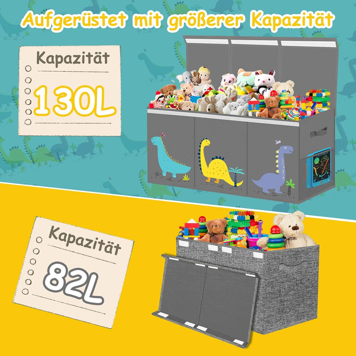 Spielzeugkiste mit deckel aufbewahrung kinderzimmer Extra Gross Aufbewahrungsbox Kinder - Faltbar Sp