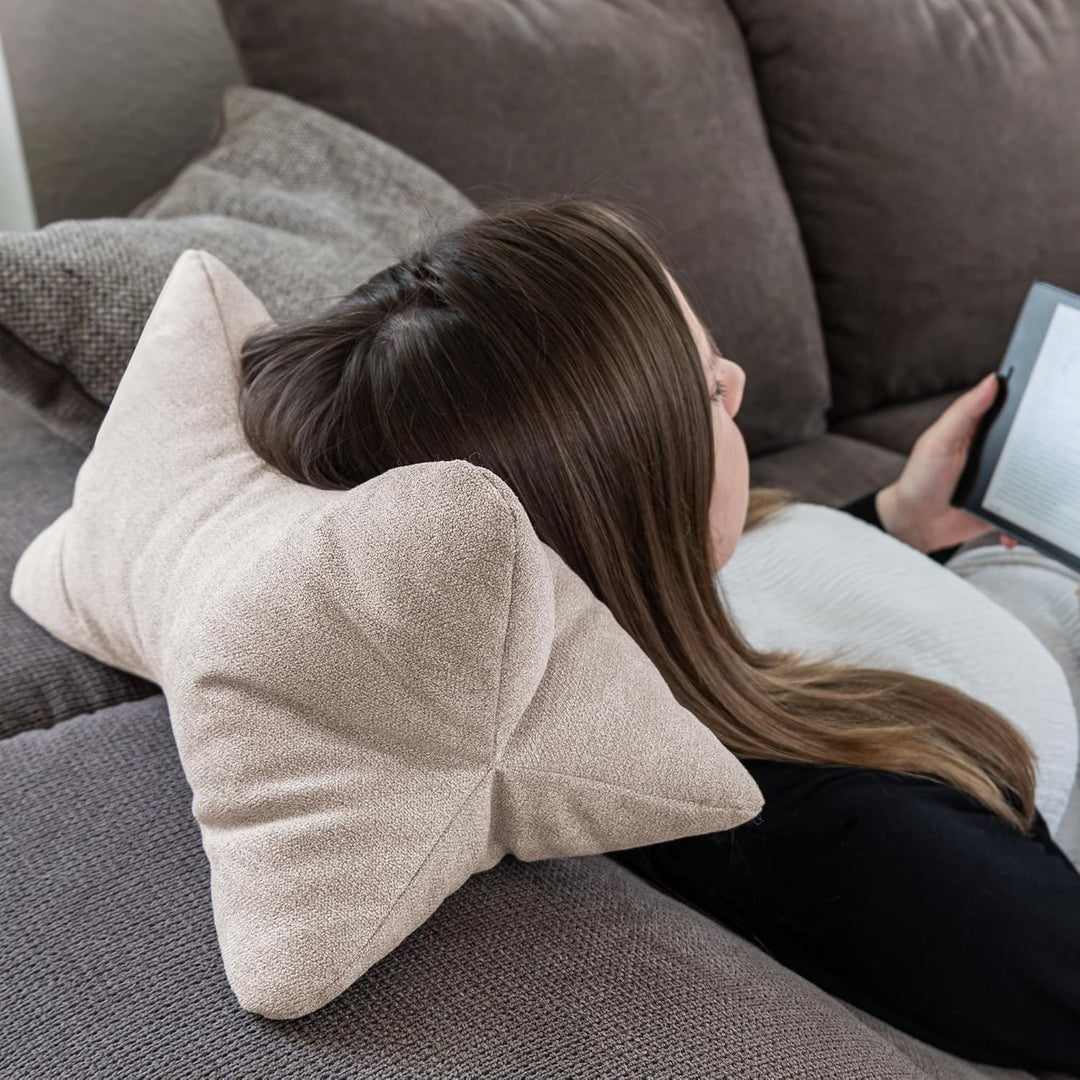 Leseknochen, Nackenrolle Cozy Home, (Velour Stoff) ergonomische Form für Nacken- oder Lendenstütze,