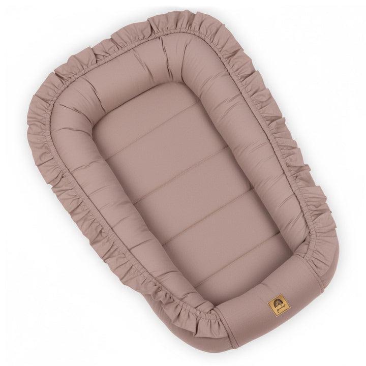 PIMKO Babynest mit rüschen Babynestchen für Baby Kuschelnest Babykokon für Neugeborene Baumwolle Nes