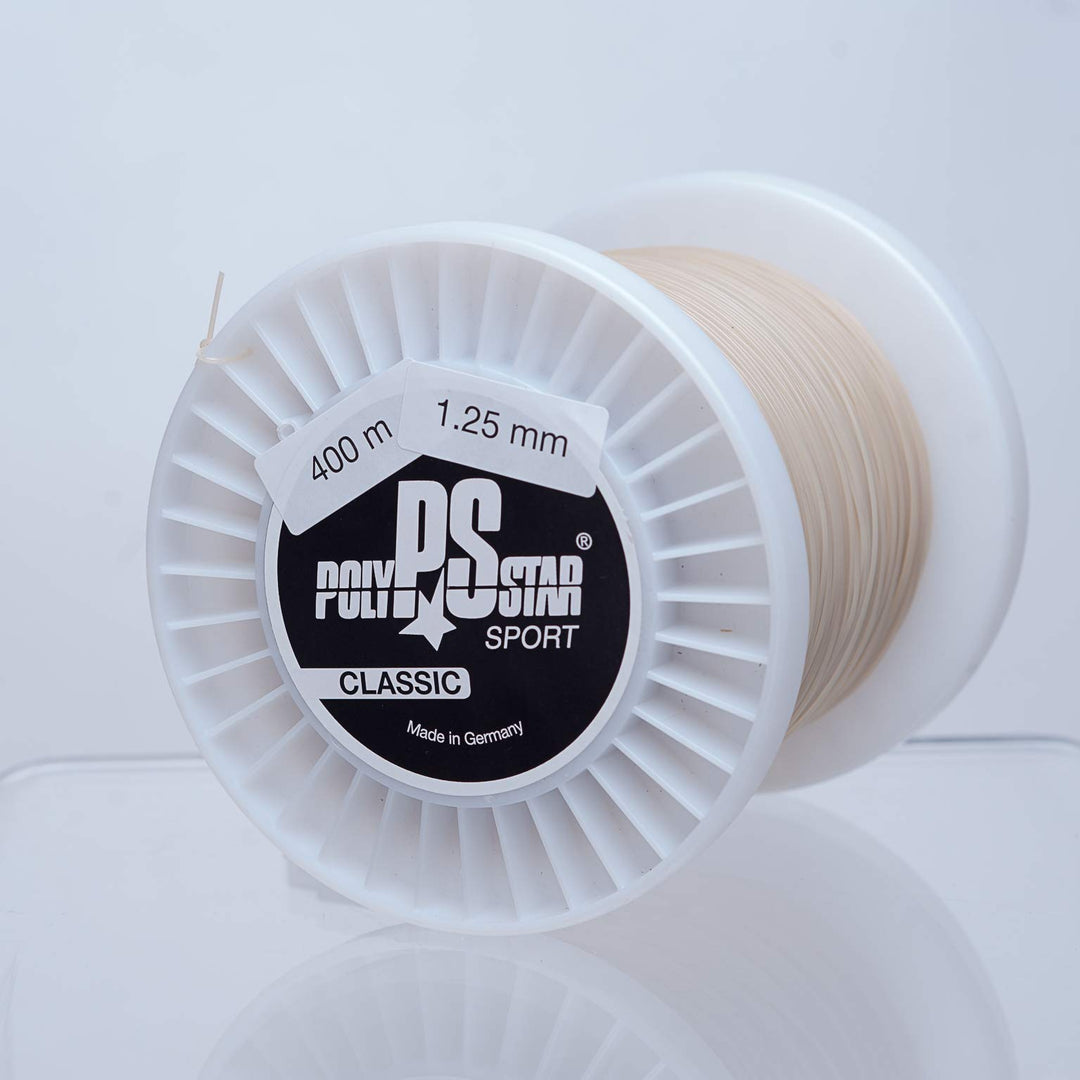 Polystar Poly Star Damen, Herren, Mädchen, Jungen Classic Tennissaiten, beige, 400m Rolle 1,25mm