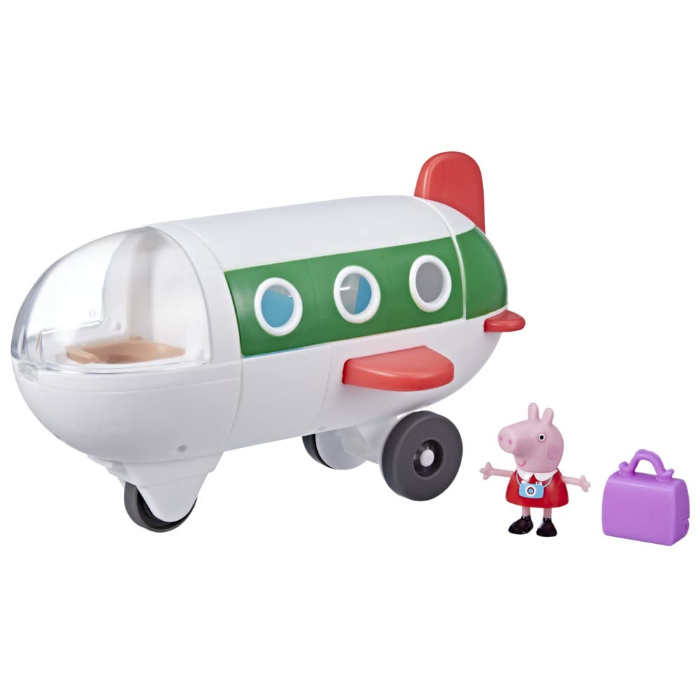 Peppa Pig Peppa's Adventures Peppa Flugzeug, Vorschulspielzeug, das wirklich fährt, Unisex, 1 Figur