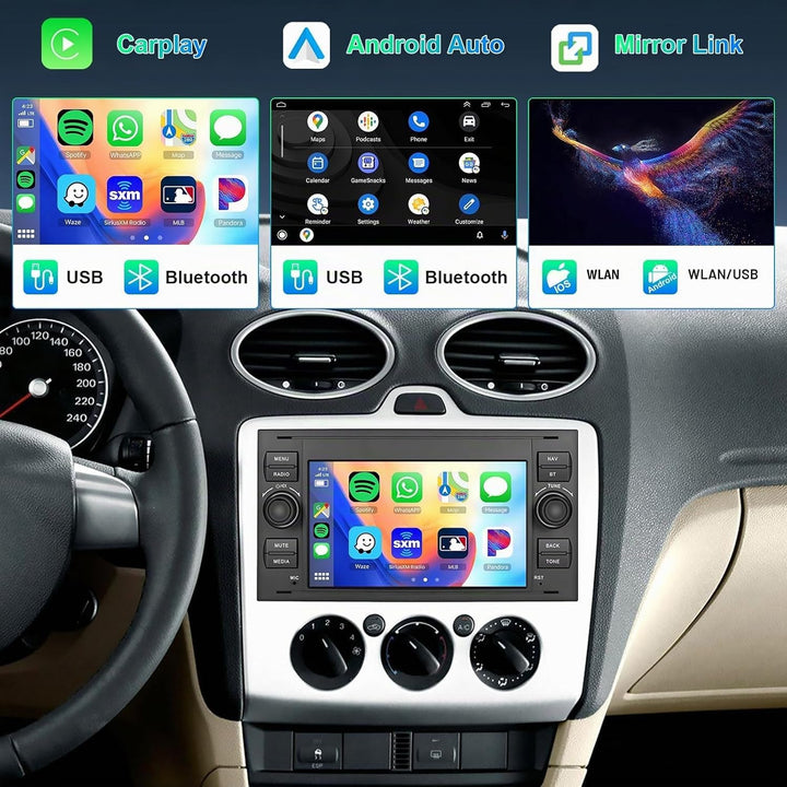 Hodozzy 8 Core 4G+64G Autoradio Android für Ford Transit Fiesta Focus Galaxy Mondeo C-Max S-Max Conn