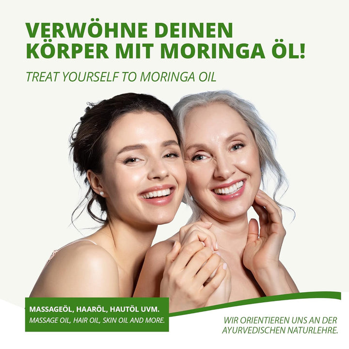 MoriVeda® - Moringa Öl Basic 100ml von MoriVeda, gepresst aus Oleifera Samen und Schoten, für Hautpf