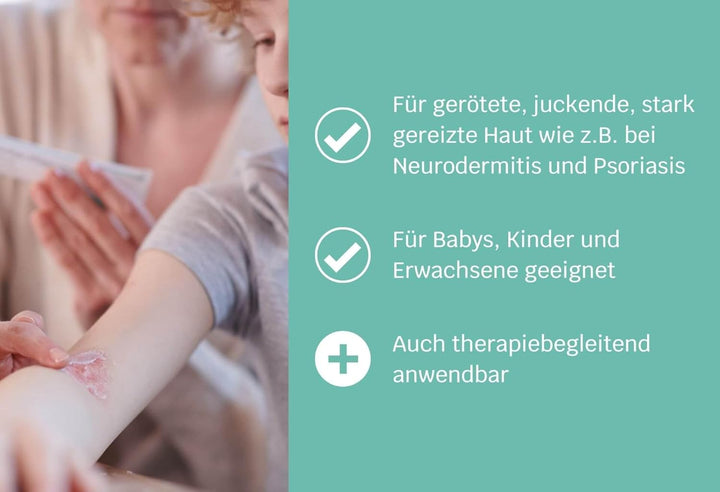 SIRIDERMA Aufbau-Pflegecreme PLUS| Creme für juckende und gereizte Haut bei Neurodermitis und Psoria