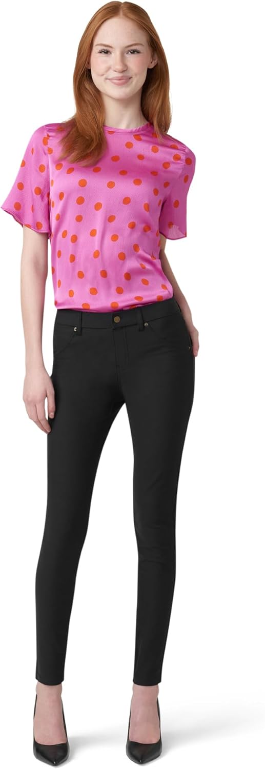 Essential Denim-Leggings für Damen von HUE | Modische Leggings mit Gesässtaschen XS Schwarz, XS Schw