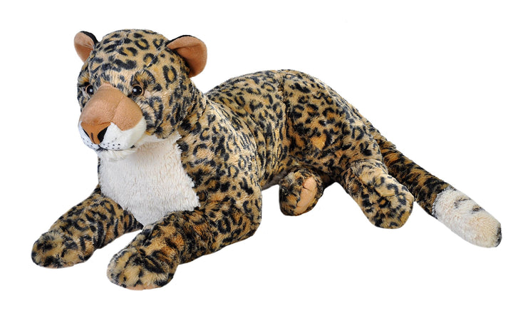 Wild Republic 19798 Jumbo Plüsch Leopard, grosses Kuscheltier, Plüschtier, Cuddlekins, 76 cm, Leopar