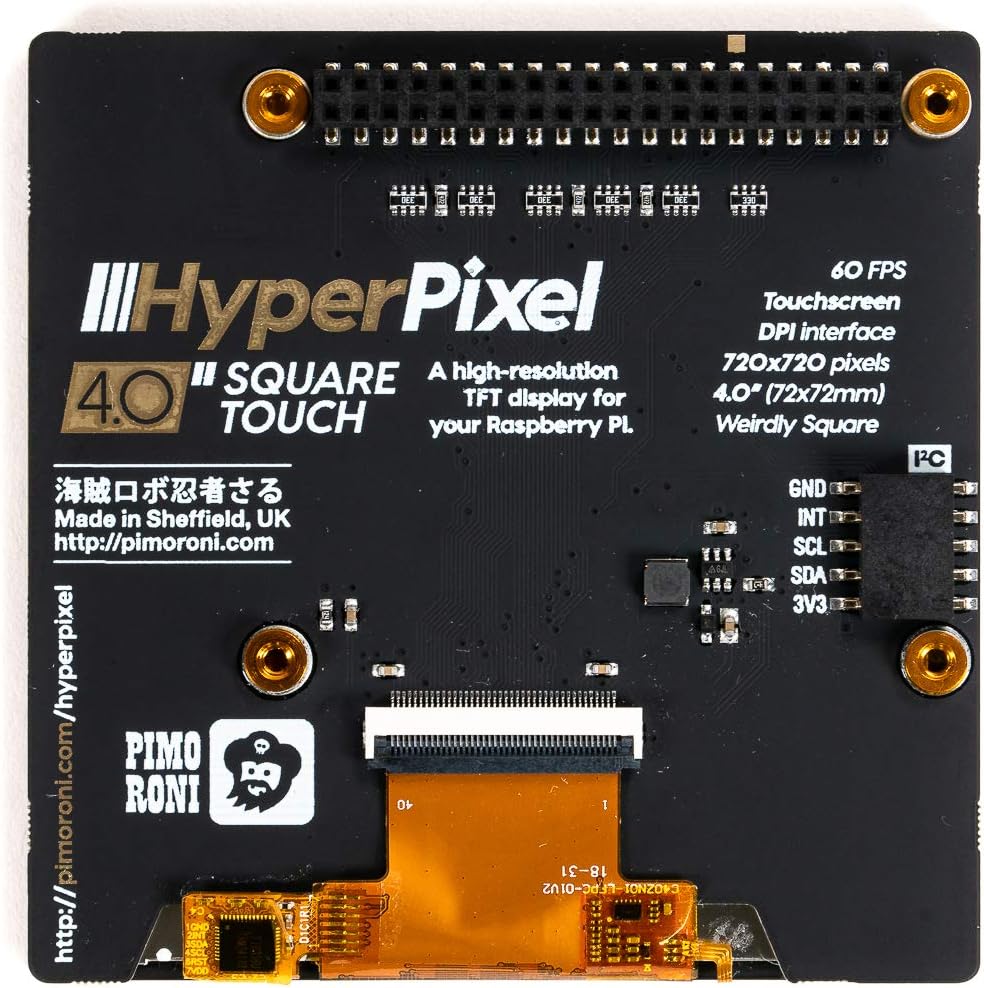 HyperPixel 4.0 Square - Hochauflösendes Display für Raspberry Pi - Non-Touch