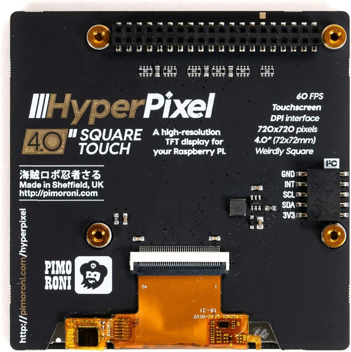 HyperPixel 4.0 Square - Hochauflösendes Display für Raspberry Pi - Non-Touch