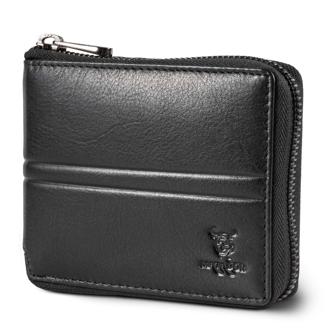 MATADOR RFID NFC Schutz Geldbörse Herren Leder Geldtasche | Portemonnaie Herren mit YKK Metall Reiss