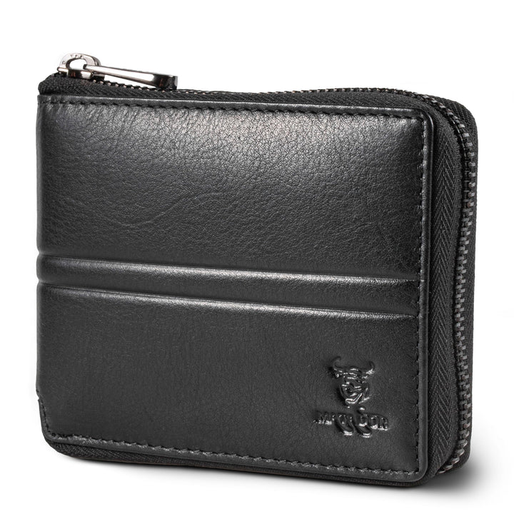 MATADOR RFID NFC Schutz Geldbörse Herren Leder Geldtasche | Portemonnaie Herren mit YKK Metall Reiss