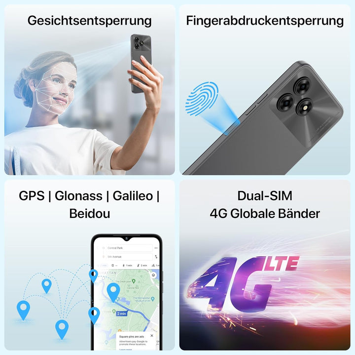 UMIDIGI G5 Smartphone Ohne Vertrag, 16GB+128GB/1TB, Handy Ohne Vertrag Android 13, 50MP+8MP, 6.6" HD