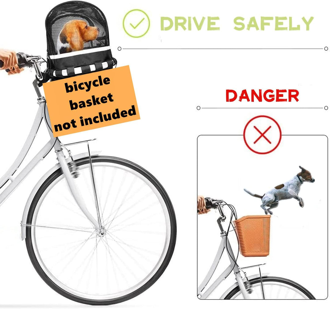 Abdeckung für Hundefahrradkörbe Fahrradkorb Hund Schutzhülle Atmungsaktiv Abnehmbare Haustierabdecku