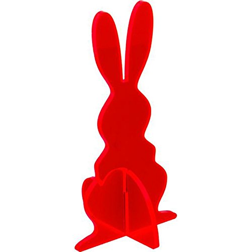 Elliot Hängeornament Sonnenfänger 3D-Hase gross, 20 cm, stehend, rot