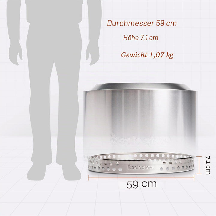 Solo Stove Standfuss für Feuerschale Yukon | Zubehör für Outdoor Feuerstelle, Schutz für den Boden,