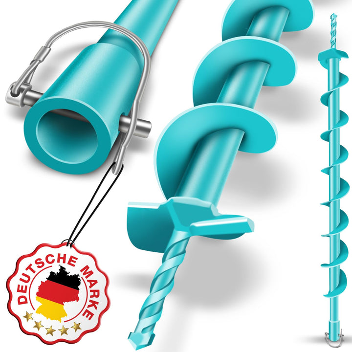 BRUNNENTAL ® Erdbohrer 40mm - Ideal Für Aushubarbeiten - Pfahlbohrer Brunnenbohrer - Robuste Bohrspi