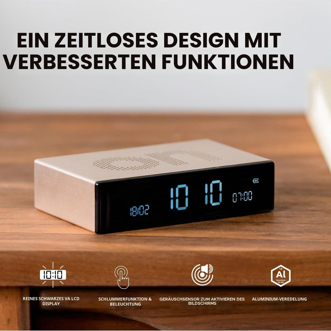Lexon FLIP Premium LCD-Wecker (Bronze), Bronze