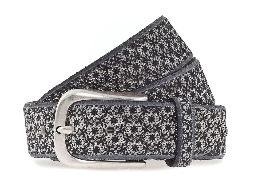 B.Belt Tessa Gold Ledergürtel W75 Black/Silver