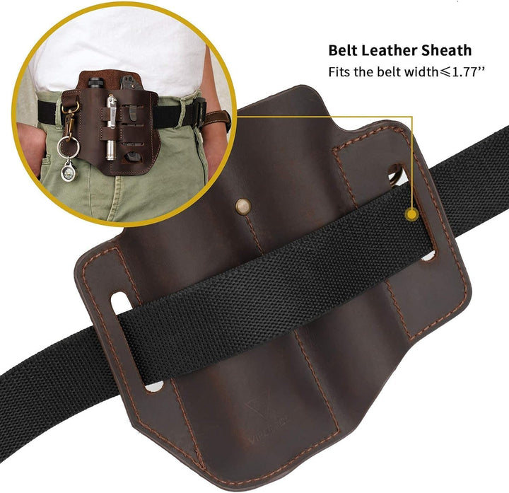 VIPERADE PJ13 Plus Leder EDC Leder Tasche Organizer und Halter für Werkzeuge und Outdoor-Ausrüstung