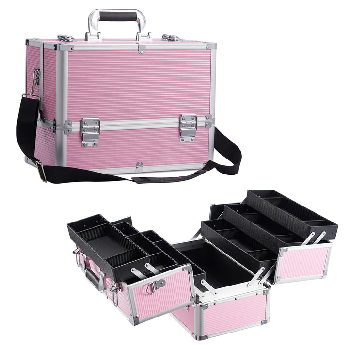 Kosmetikkoffer Schminkkoffer, Kosmetik Make up Organizer Koffer Make-up Aufbewahrung friseurkoffer M